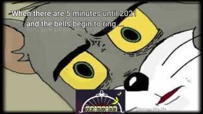 When there are 5 minutes until 2021 and the bells begin to ring ...