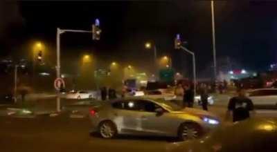 — Clashes between Palestinians and Israeli forces at the entrance to Umm al-Fahm