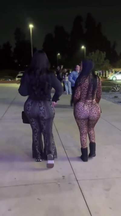 Two fat beautiful asses together