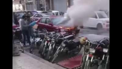 To extinguish a car fire