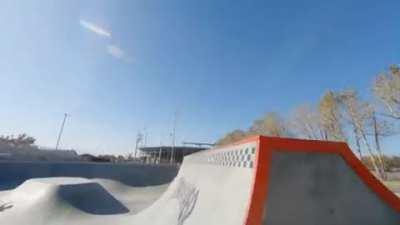 i fly drones, my buddy skates bowls like a pro, here's what we made... 🛹@carsonhancocksucks 🎥@coolguy.fpv