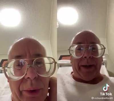 You can’t hear him in the original either