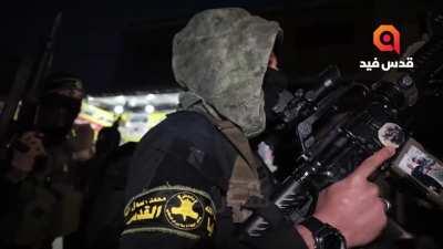 Palestinian resistance fighters in jenin (multiple groups)