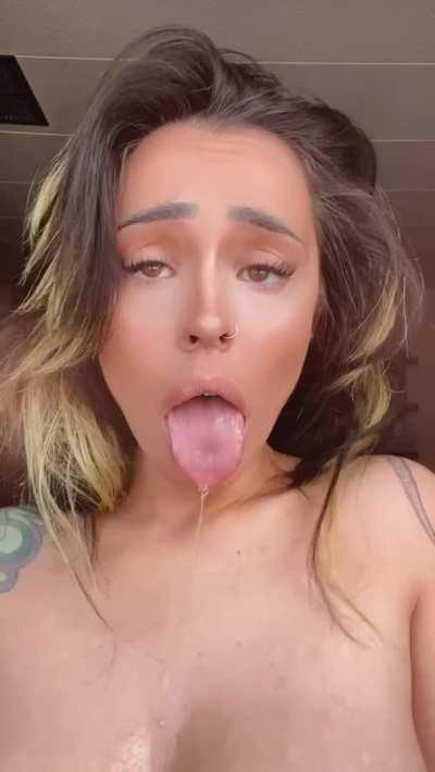 Spitty slut waiting for you to drink me