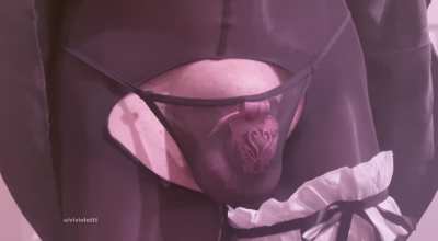 I'm caged and plugged for Maid Inspection Day! Do I pass? 👀