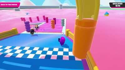 I like to hang out and clap for people when they pass the really hard parts of Slime Climb, but I guess the game doesn't want me doing that anymore.