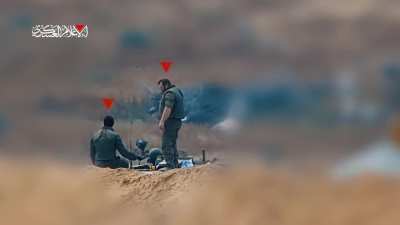 Al qassam fighter target 3 IDF soldiers in beit Hanoun with a sniper