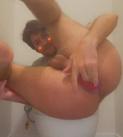 Trying to fist my anal rosebud