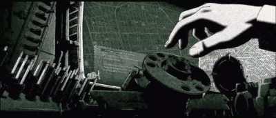 This gif from 'A Detective Story' from 'The Animatrix' (2003) This short was my favorite in the whole film.