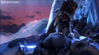 Sylvanas riding (RopeboundArt) [World of Warcraft]