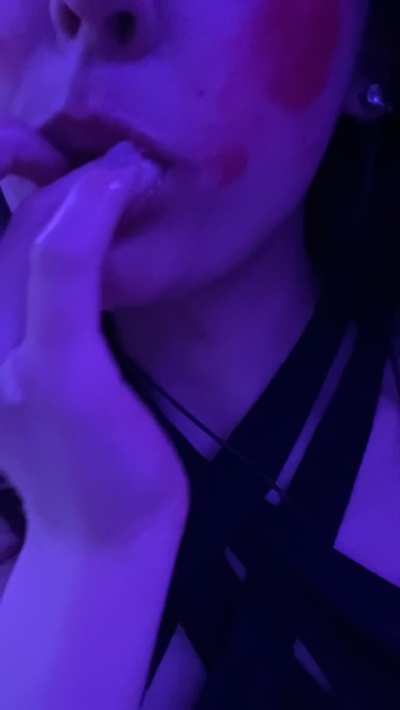 Soon as I tasted myself the first time, the drool fetish was born