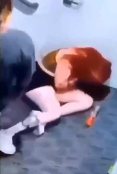 Dude absolutely whales on random woman