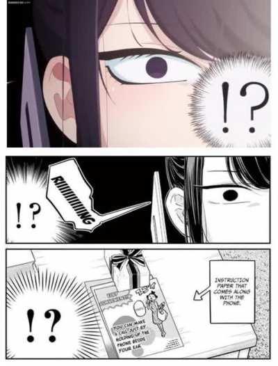 Komi-san gets a new phone! - Anime and manga side by side