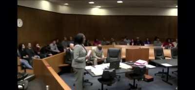 Justice served to the mother of a drunk driver for laughing at the family of the victim.