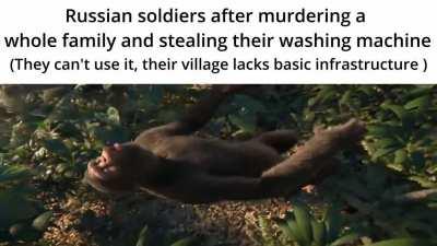 Russian soldiers have to celebrate the small victories