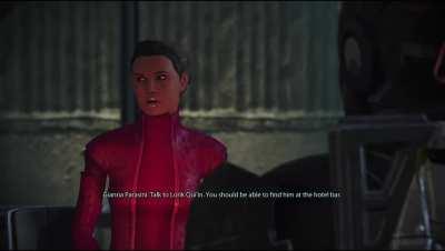 One of the most unintentionally funny moments of Mass Effect. Shepard can’t whisper.