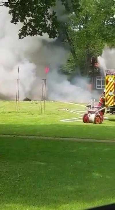 Ambulance exploded today in Bad Segeberg, Schleswig-Holstein, Germany