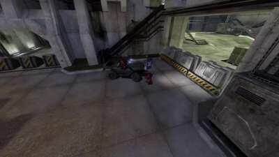 Trying to cap the flag as fast as possible and had to make a split second decision