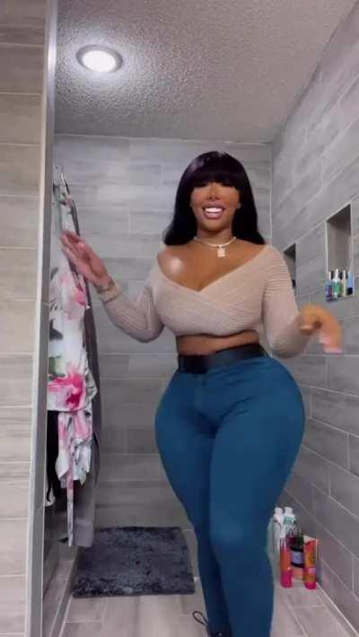 You'd need butter to get her out of those pants.