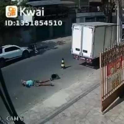 Fighting traffic cone