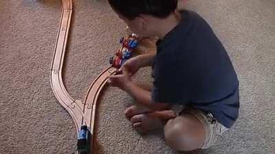 Two year-old solves famous ethics conundrum.