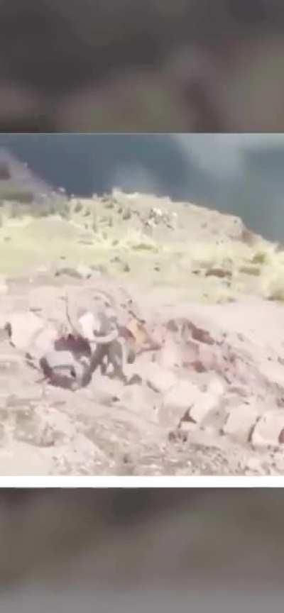 Riding your mountain bike down some mountain steps