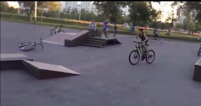 Full scorpion off the mini ramp
