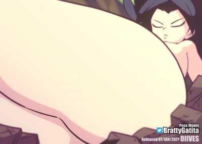 Caulifla's pussy flash