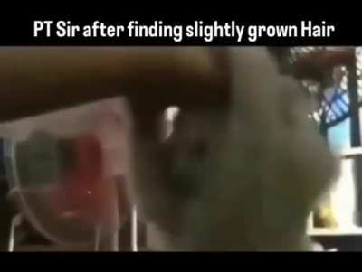 When you have slightly grown hair in school