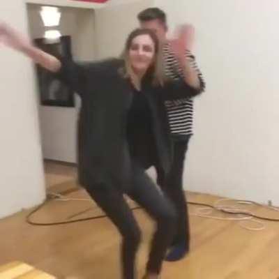 HMC as I pull off some weird dance moves.