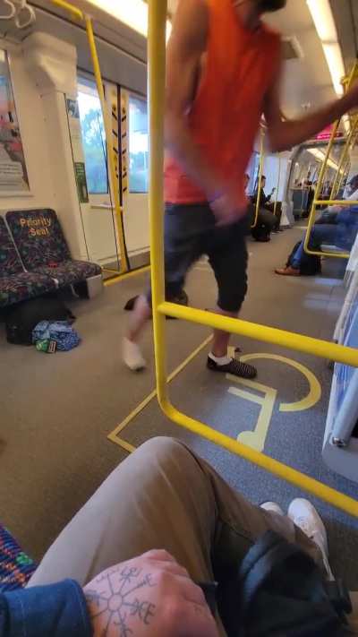 Perth transit 8am this morning. Meth psychosis.