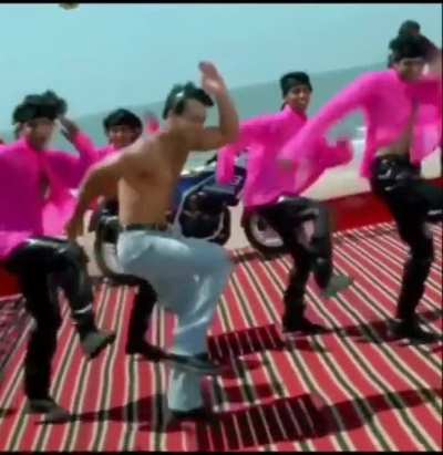 Salman Khan dancing meme template.