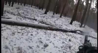 UA SSO in a Forest Firefight near Kreminna, January 2023.