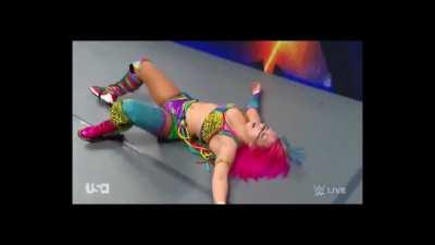 That time when Mandy Rose knocked out Asuka good enough to almost win by count-out.