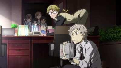 Bungou Stray Dogs but it’s dubbed with Unus Annus instead