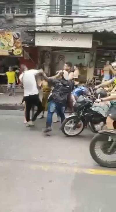 He got some good kicks in!