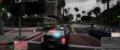 Police responding to a Driveby in a neighborhood