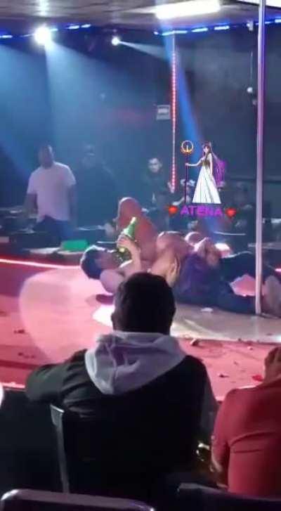 Celebrating with sparkling wine