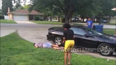 Throwing boiling water on your friends back challenge