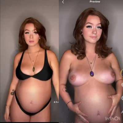 pregnant mommy still has perky tits