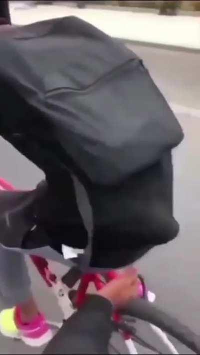 WCGW pinching while biking on the road