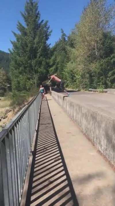 WCGW doing parkour into a river