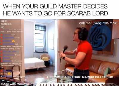 I just wanna thank my GM for not chasing Scarab Lord