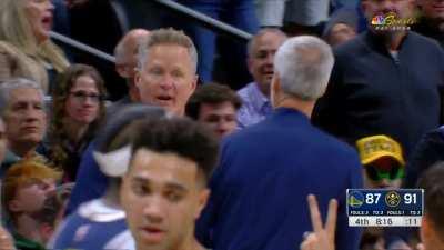 [Highlight] Refs miss a goaltend off the glass on a Curry layup and then give Denver the goaltend on the same play on the other end