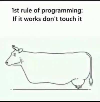 Thanks, i hate programming cow