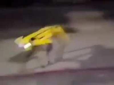 He's a little too late but he's still doing his job