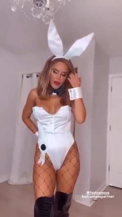 CJ Perry/Lana in a bunny outfit