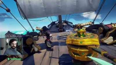 Peak SoT: Deckshotting a brig, sinking it, then riding off on TOP OF MEG!