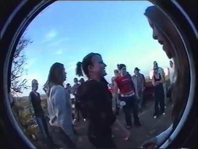 Girls fighting on sand