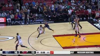 [Highlight] Bam Adebayo splashes the jumper over Jaren Jackson, blocks Jaren Jackson on the other end, then runs and finishes with a monster lob in a dominant 30 second sequence